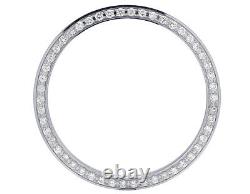 Solid Stainless Steel Pave Set Diamond Bezel for Rolex Datejust 36MM 1.1 Ct