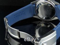 Sporty Custom Rolex Datejust Blue Dial Rubber Band 36MM Diamond Watch 2.5 Ct