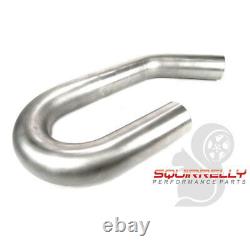 Squirrelly 2.5 304 Stainless Steel Mandrel Bend Pipe 180 + 45 Degree UJ (2 Pack)