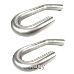 Squirrelly 3inch 180 45 Degree UJ 304 Stainless Steel Mandrel Bend Pipe (2 Pack)