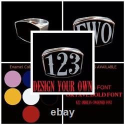 Stainless 3 4 or 5 Letter or number Ring Any combination custom size handmade