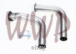Stainless Off Road 2.5 Cross Over Pipe 93-00 Chevy/GMC C/K CK 6.5L Turbo Diesel