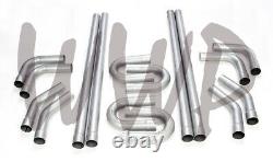 Stainless Steel 2.25Custom Exhaust Tubing Mandrel Bend Pipe Straight U-Bend Kit