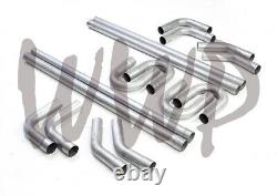 Stainless Steel 2.25Custom Exhaust Tubing Mandrel Bend Pipe Straight U-Bend Kit