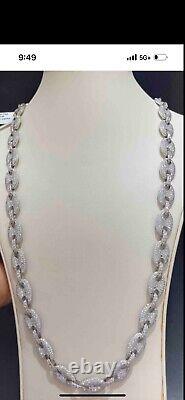 Stainless Steel 30 XL Mariners Link Necklace Chain Fully Iced Custom Made USA