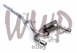 Stainless Steel 3Dual Cat Back Exhaust System 16-19 Ford Focus RS 2.3L Ecoboost
