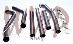 Stainless Steel 4 Exhaust Pipe System Kit For 03-04 Dodge Ram 2500 & 3500 5.9L