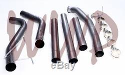Stainless Steel 4Turbo Back Exhaust System Kit For 03-04 Dodge Ram Cummins 5.9L
