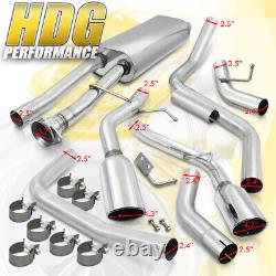 Stainless Steel Catback Exhaust System + 109mm Dual Tips For 02-06 Escalade 6.0L