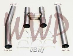 Stainless Steel Crossover Balance 3 Universal H-Pipe Tube Exhaust System Kit