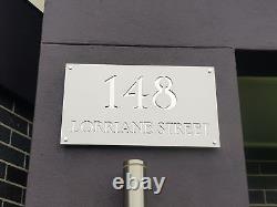 Stainless Steel Custom Made House Number Laser Cut Plaque Sign 450mm x 450mm