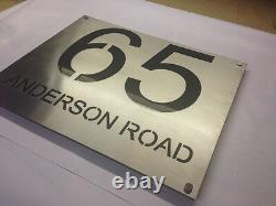 Stainless Steel Custom Made House Number Laser Cut Plaque Sign 450mm x 450mm