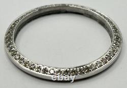 Stainless Steel Custom Natural Diamond Bezel for 31mm Ladies Rolex Midsize 0.85