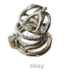 Stainless Steel Custom PA Male Chastity Cage Device with Prince CBT Lock Ring