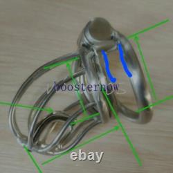 Stainless Steel Custom PA Male Chastity Cage Device with Prince CBT Lock Ring