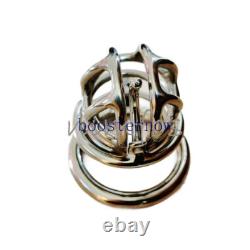 Stainless Steel Custom PA Male Chastity Cage Device with Prince CBT Lock Ring