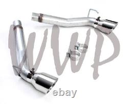 Stainless Steel Dual 3 Axle-Back Exhaust Muffler Pipe 10-15 Chevy Camaro 6.2L