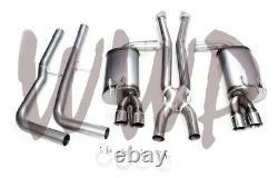 Stainless Steel Dual CatBack Exhaust Quad Tip 09-11 Hyundai Genesis Sedan 4.6L