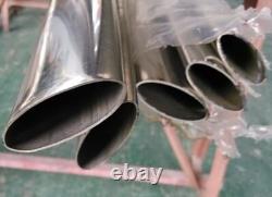 Stainless Steel EllipticalTube 2580mm Wall 1.5mm Metal Oval Pipe 6M Custom Cut