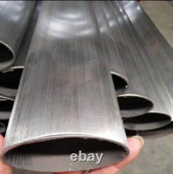 Stainless Steel EllipticalTube 2580mm Wall 1.5mm Metal Oval Pipe 6M Custom Cut