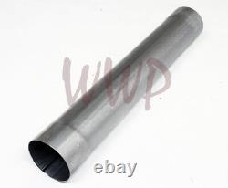 Stainless Steel Exhaust Muffler Delete Pipe Tube 4 Inlet/Outlet 30 Length