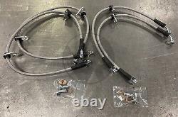 Stainless Steel Front & Rear Brake Line Kit for 96-00 Honda Civic withrear disc EK