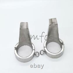 Stainless Steel Heavyweight Ankle Shackles Fetters Cuffs Tongue High for Couples