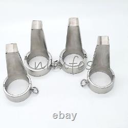 Stainless Steel Heavyweight Ankle Shackles Fetters Cuffs Tongue High for Couples