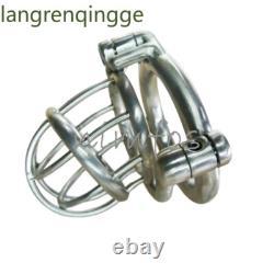 Stainless Steel Male Chastity Cage Device Screw Custom CBT Lock Ring