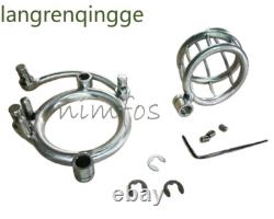 Stainless Steel Male Chastity Cage Device Screw Custom CBT Lock Ring