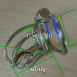 Stainless Steel Male Chastity Cage with Curve Ring Screw Double Lock Custom Cage