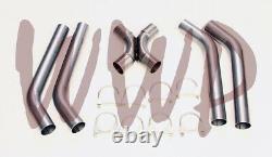 Stainless Steel SS409 Universal Crossover X-Pipe Exhaust System Kit 2.5 DIY Kit