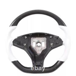 Tesla Model S Carbon Fiber Racing Steering Wheel Flat Bottom Customize