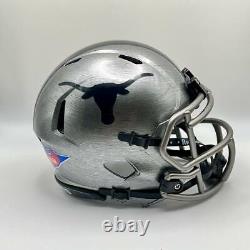 Texas Longhorns CUSTOM Concept Stainless Steel Hydro-Dipped Mini Football Helmet