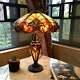 Tiffany Style Victorian Theme Stained Glass Double Lit Table Accent Reading Lamp