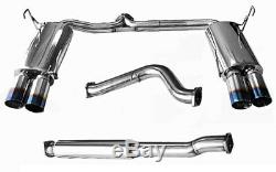 Tsudo quad Ti-burnt tips catback exhaust for FA20 WRX 12 13 14 15 16 17 18 4dr