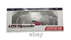 US Speedo Stainless Steel Gauge Face Kit White Text Matching Pointers GM 2003-06