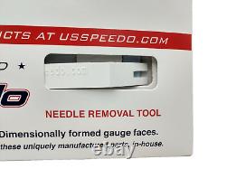 US Speedo Stainless Steel Gauge Face Kit White Text Matching Pointers GM 2003-06