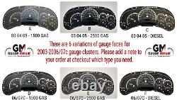 US Speedo Stainless Steel Gauge Face Kit White Text Matching Pointers GM 2003-06