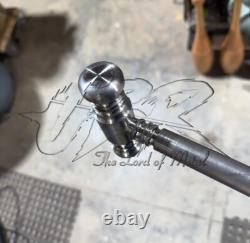 Ubr Custom Handmade Stainless Steel Walking Stick, Cane