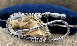 Vintage Custom Artisan Handcrafted 3D Stallion Horse Stainless Steel Belt Buckle