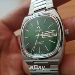 Vintage Omega Seamaster Automatic Day Dark Green Custom Dial 1020 Cal Mens Watch