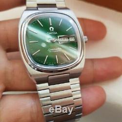 Vintage Omega Seamaster Automatic Day Dark Green Custom Dial 1020 Cal Mens Watch