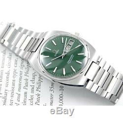 Vintage Omega Seamaster Automatic Day Date Green 1020 Cal Custom Dial Mens Watch