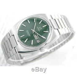 Vintage Omega Seamaster Automatic Day Date Green 1020 Cal Custom Dial Mens Watch