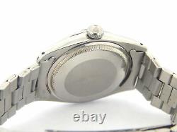 Vintage Rolex Date 1500 Mens Stainless Steel Watch Oyster Band Black Dial