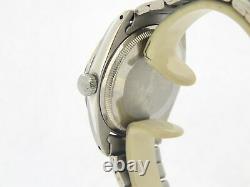 Vintage Rolex Date 1500 Mens Stainless Steel Watch Oyster Band Black Dial