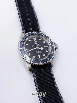 Vintage Rolex Submariner 5513 Black Matte Dial Stainless Steel 1969