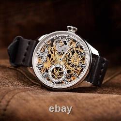 Vintage skeleton watch, mens skeleton watch, Net watch, siwss wristwatch, watches