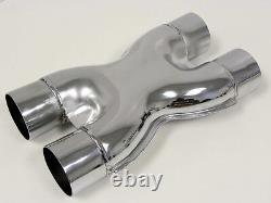 Vms Universal Stainless Steel Custom Exhaust Crossover X Pipe 2 1/2 2.5 Chrome